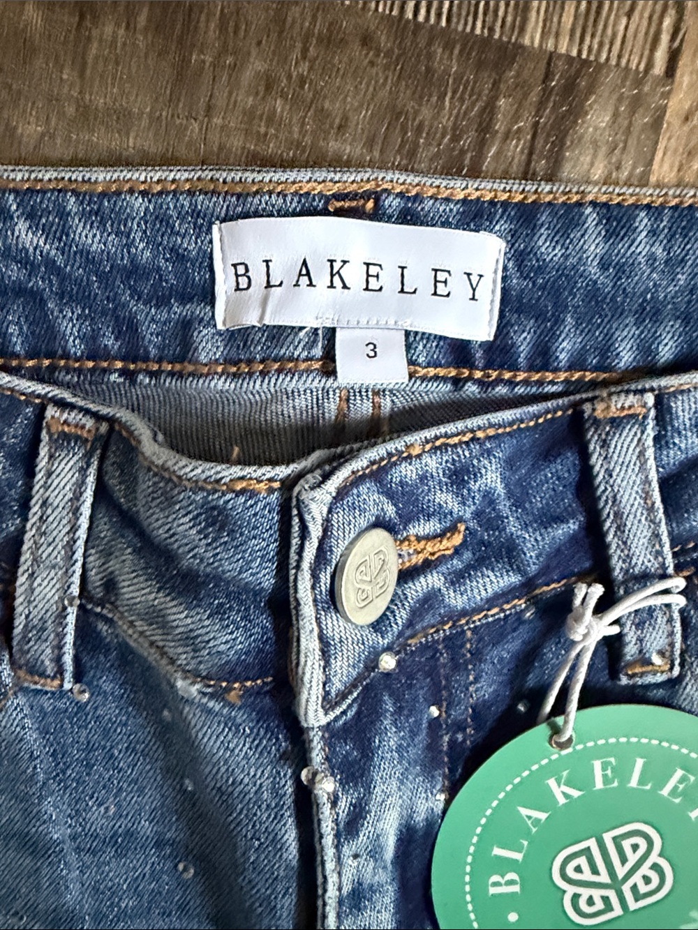 Blakeley Jeans rhinestone cowgirl Straight-Leg Jeans sz 3 NWT - Picture 3 of 6